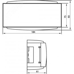 BRAVA Коробка установочная 6 модулей