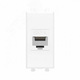 Avanti Розетка компьютерная RJ-45 без шторки      модульная кат.6 Белое облако 1 модуль