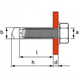 Анкер М6 латунный разрезной 24 мм