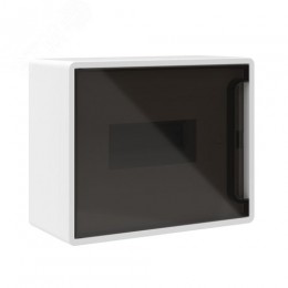 Щиток 8 мод настенный FRAME ЩРн-П-8, белый, с тонированной дверцей, с 2 шинами PEN на 6 и 8 отв. F08W1WD DKC