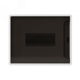 Щиток 8 мод настенный FRAME ЩРн-П-8, белый, с тонированной дверцей, с 2 шинами PEN на 6 и 8 отв. F08W1WD DKC