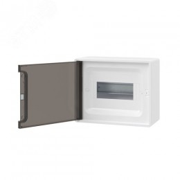 Щиток 8 мод настенный FRAME ЩРн-П-8, белый, с тонированной дверцей, с 2 шинами PEN на 6 и 8 отв. F08W1WD DKC