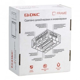 Щиток 8 мод настенный FRAME ЩРн-П-8, белый, с тонированной дверцей, с 2 шинами PEN на 6 и 8 отв. F08W1WD DKC