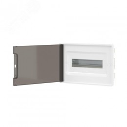 Щиток 12 мод встраиваемый FRAME ЩРв-П-12, белый, с тонированной дверцей, с 2  шинами PEN на 6 и 8 отв. F12B1WD DKC