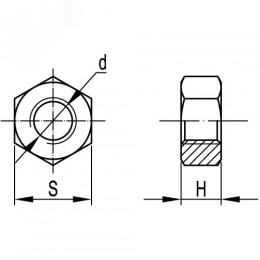 Гайка шестигранная М12
