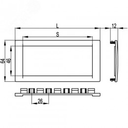 Рамка универсальная 4 модуля
