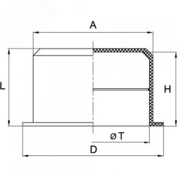 Заглушка для труб 25 мм IP40