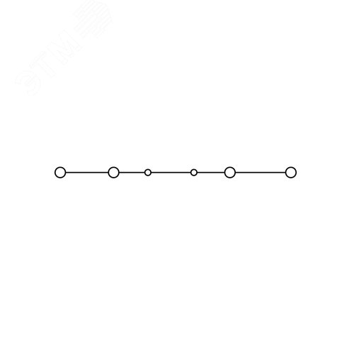 Клемма проходная, зажим push-in, 4 точки подключения, 2.5 кв.мм, серая