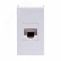 VIVA Розетка компьютерная RJ45 1 модуль категория 5е белая