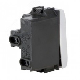 Выключатель одноклавишный, 1 модуль, белый