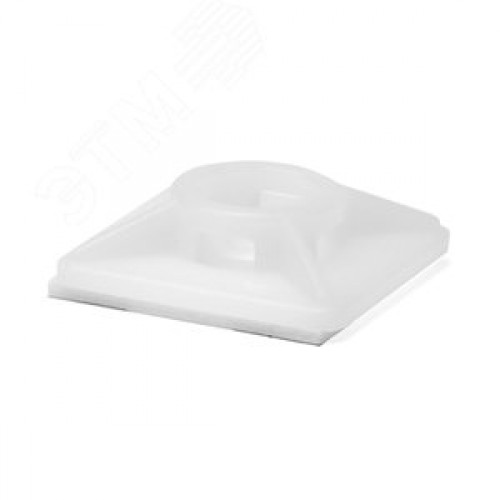 Монтажная база двойная самоклеящаяся 19x19, белая для хомутов шириной до 3,6мм