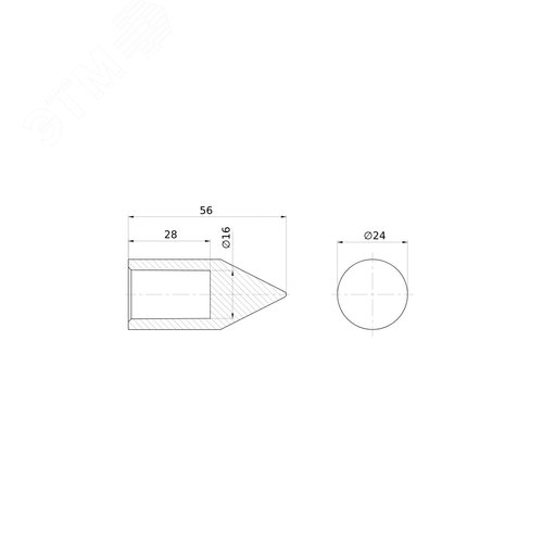 Наконечник вертикального заземлителя