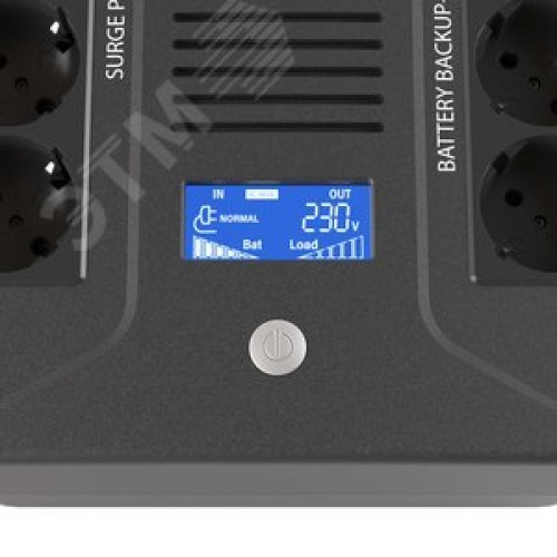 Источник бесперебойного питания line-interactive, Инфо ПДУ (Info PDU), 1000 ВА/600 Вт, 1/1,8xSchuko, LCD, 1x9Aч