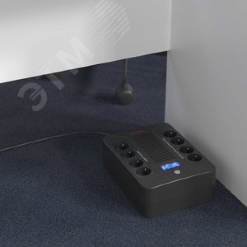 Источник бесперебойного питания line-interactive, Инфо ПДУ (Info PDU), 1000 ВА/600 Вт, 1/1,8xSchuko, LCD, 1x9Aч