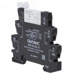 Реле интерфейсное, 1CO, коммутируемый ток 6 А, AgSnO, напряжение 230V AC/DC, винтовые клеммы