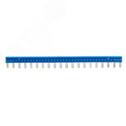 Перемычка шинная 20-ти полюсная для колодки с винтовыми клеммами IRK синий цвет