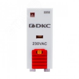 Реле миниатюрное промышленное, 2CO, коммутируемый ток 8 А, AgSnO, напряжение 230V AC, опция – тест-кнопка+светодиод