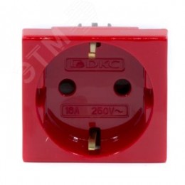 VIVA Розетка силовая с заземлением красная