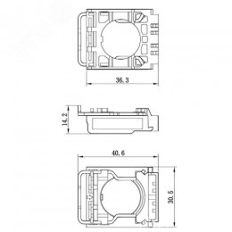 Монтажное основание для крепления головок кнопок, переключателей и контактных блоков