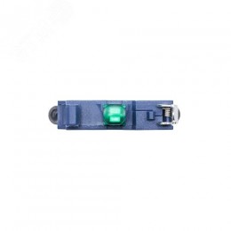 Контактный блок с клеммным безвинтовым зажимом со светодиодом на 220В, зеленый