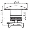 Кнопка аварийная грибовидная поворотная с индикацией D= 60мм