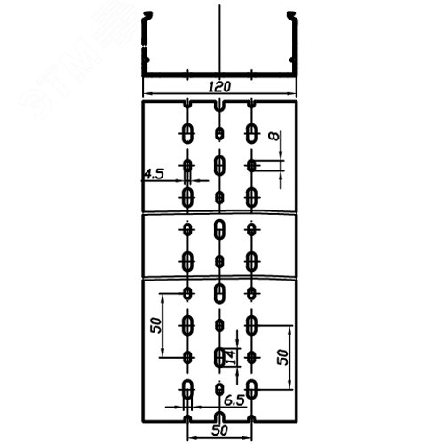Короб перфорированный T1-EF 100x100 серый QUADRO