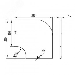 Крышка на угол CPO 90 горизонтальный 90° осн.100 в комплекте с метизами и пластинами PTCE