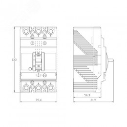 Выключатель автоматический YON MGS125 3P 40-50 A 25 kA