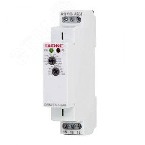 Реле времени, задержка включения, конфигурация контакта 1CO, AC/DC 12-240 В