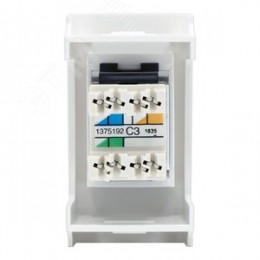 Розетка телефонная RJ12 Viva белая 1 модуль