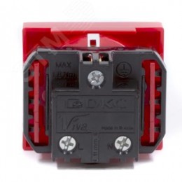 VIVA Розетка силовая с заземлением красная