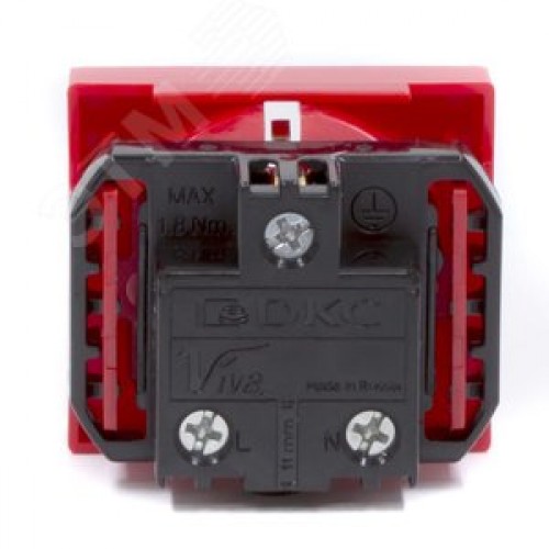 VIVA Розетка силовая с заземлением красная