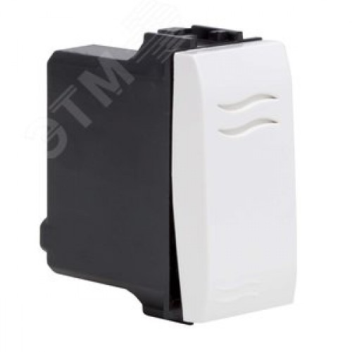 Выключатель одноклавишный, 1 модуль, белый