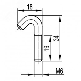 Крюк болт М6Х20ц