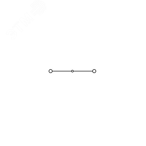 Клемма проходная, винтовой зажим, 2 точки подключения, 35 кв.мм, синяя