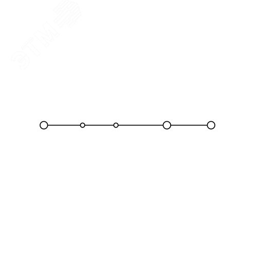 Клемма проходная, зажим push-in, 3 точки подключения, 2.5 кв.мм, синяя