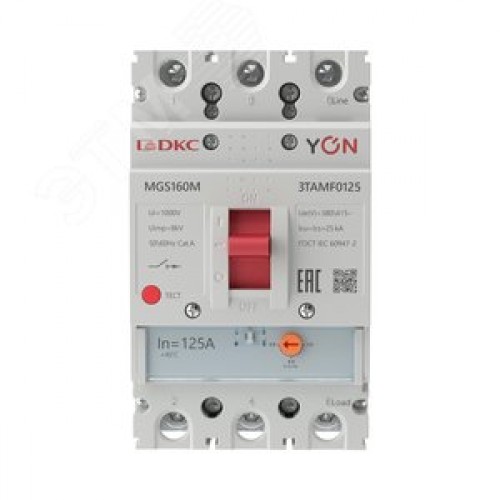 Выключатель автоматический YON MGS160 3P 100-125 A 25 kA