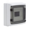 Щит настенный с дверцей 8 модулей IP65 серый с    клеммным блоком 63А