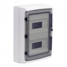 Щит настенный с дверцей 24 модуля IP65 серый с    клеммным блоком 63А