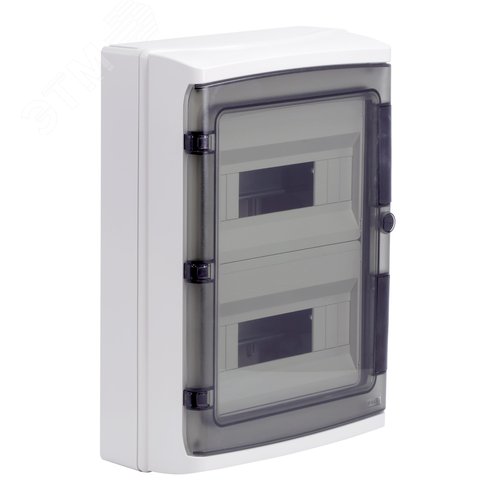 Щит настенный с дверцей 24 модуля IP65 серый с    клеммным блоком 63А