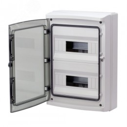 Щит настенный с дверцей 24 модуля IP65 серый с    клеммным блоком 63А