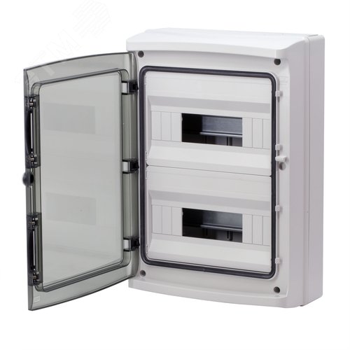 Щит настенный с дверцей 24 модуля IP65 серый с    клеммным блоком 63А