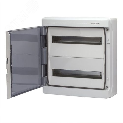 Щит настенный с дверцей 36 модулей IP65 серый с   клеммным блоком 63А