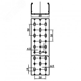 Короб перфорированный RL12 80x60 серый QUADRO