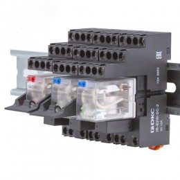 Колодка с винтовыми клеммами для реле на 4 группы IR-24DC/220DC/230AC-4CO
