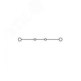 Клемма проходная, винтовой зажим, 2 точки подключения, 10 кв.мм, серая