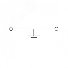 Клемма заземления, винтовой зажим, 2 точки подключения, 16 кв.мм