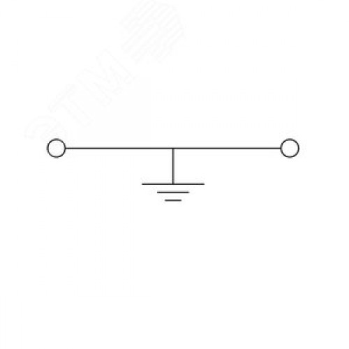 Клемма заземления, винтовой зажим, 2 точки подключения, 50 кв.мм