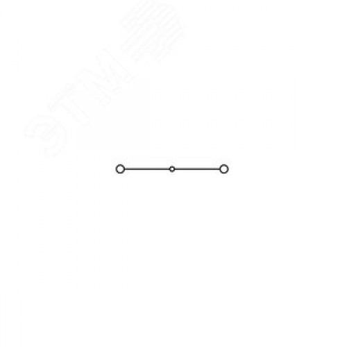 Клемма проходная, винтовой зажим, 2 точки подключения, 35 кв.мм, синяя