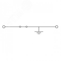 Клемма заземления, зажим push-in, 2 точки подключения, 2.5 кв.мм